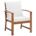 Muebles de jardín 4 piezas con cojines madera maciza de acacia