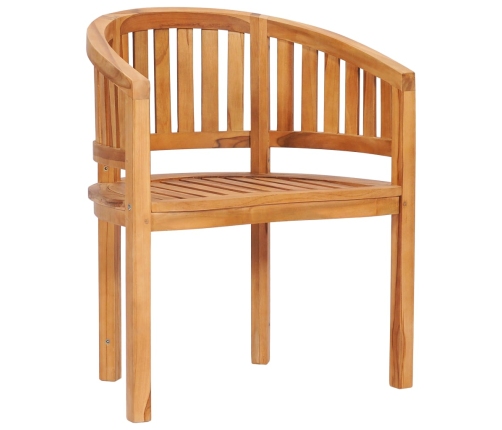 Silla banana de madera maciza de teca