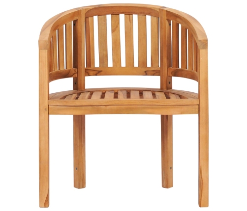 Silla banana de madera maciza de teca