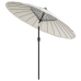 Sombrilla de jardín con palo de aluminio blanco arena 270 cm