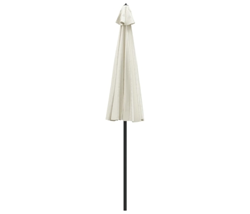 Sombrilla de jardín con palo de aluminio blanco arena 270 cm