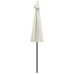 Sombrilla de jardín con palo de aluminio blanco arena 270 cm