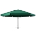 Sombrilla de jardín con palo de aluminio verde 600 cm