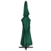 Sombrilla de jardín con palo de aluminio verde 600 cm
