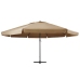 Sombrilla de jardín con palo de aluminio taupe 600 cm