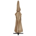 Sombrilla de jardín con palo de aluminio taupe 600 cm