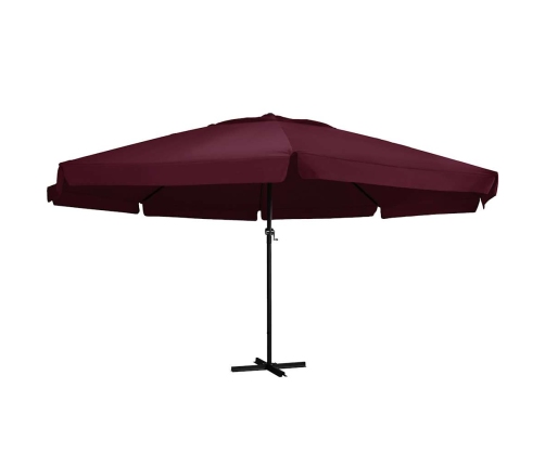 Sombrilla de jardín con palo de aluminio rojo burdeos 600 cm
