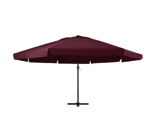 Sombrilla de jardín con palo de aluminio rojo burdeos 600 cm