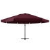 Sombrilla de jardín con palo de aluminio rojo burdeos 600 cm