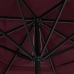 Sombrilla de jardín con palo de aluminio rojo burdeos 600 cm
