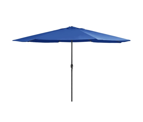 Sombrilla de jardín con palo de metal azul azure 390 cm