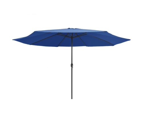 Sombrilla de jardín con palo de metal azul azure 390 cm