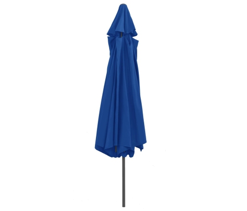 Sombrilla de jardín con palo de metal azul azure 390 cm