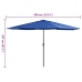 Sombrilla de jardín con palo de metal azul azure 390 cm