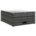 Set de muebles de jardín 4 pzas y cojines ratán sintético gris