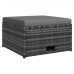 Set de muebles de jardín 4 pzas y cojines ratán sintético gris