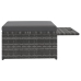 Set de muebles de jardín 4 pzas y cojines ratán sintético gris