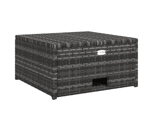 Set de muebles de jardín 4 pzas y cojines ratán sintético gris