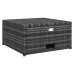 Set de muebles de jardín 4 pzas y cojines ratán sintético gris