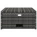 Set de muebles de jardín 4 pzas y cojines ratán sintético gris
