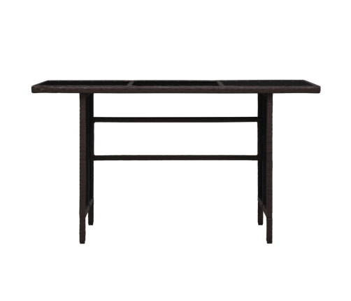 Set muebles de jardín 3 pzas y cojines ratán sintético marrón