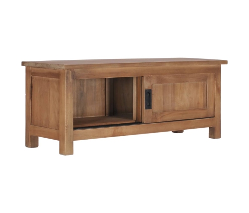 vidaXL Mueble para TV de madera maciza de teca 90x30x35 cm