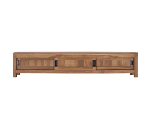 vidaXL Mueble para TV de madera maciza de teca 150x30x30 cm