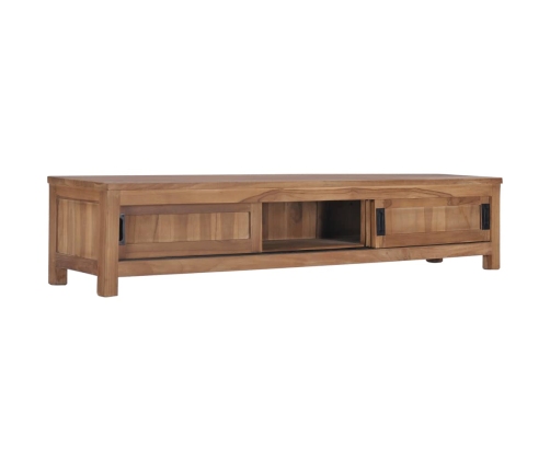 vidaXL Mueble para TV de madera maciza de teca 150x30x30 cm