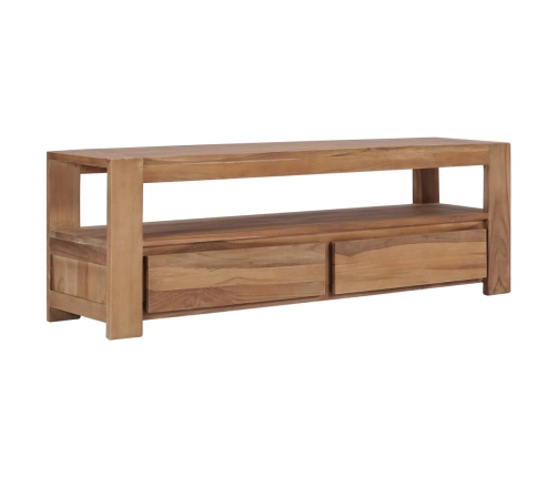 Mueble de TV de madera maciza de acacia 120x30x40 cm