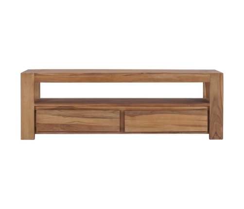 Mueble de TV de madera maciza de acacia 120x30x40 cm