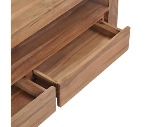 Mueble de TV de madera maciza de acacia 120x30x40 cm