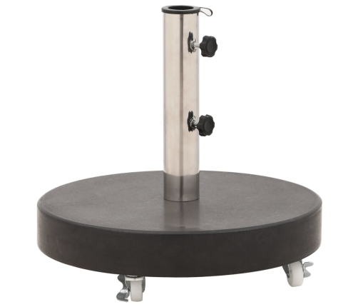 Base de sombrilla redonda de granito negro 30 kg