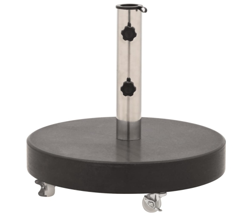 Base de sombrilla redonda de granito negro 30 kg
