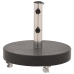Base de sombrilla redonda de granito negro 30 kg