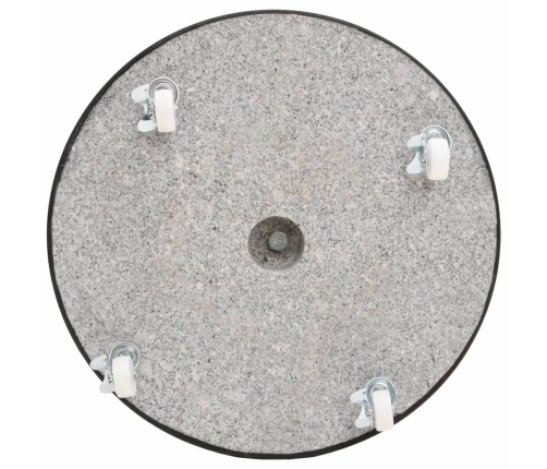 Base de sombrilla redonda de granito negro 30 kg
