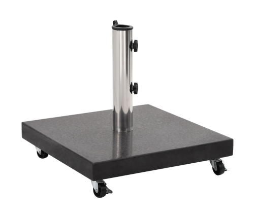 Base de sombrilla de granito cuadrada negro 30 kg