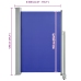 Toldo lateral retráctil de jardín azul 120x300 cm