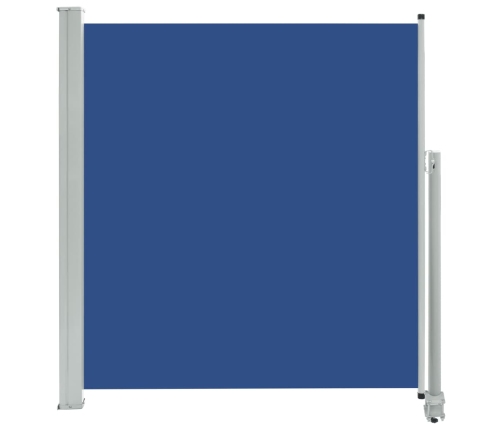 Toldo lateral retráctil para patio azul 140x300 cm