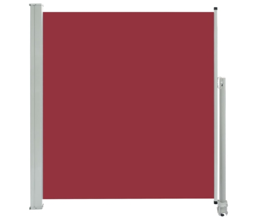 Toldo lateral retráctil de patio rojo 140x300 cm