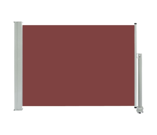Toldo lateral retráctil de jardín marrón 80x300 cm