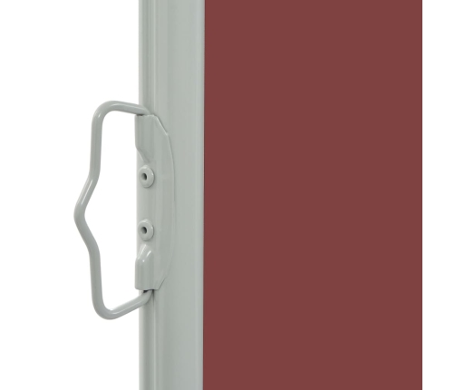 Toldo lateral retráctil de jardín marrón 80x300 cm