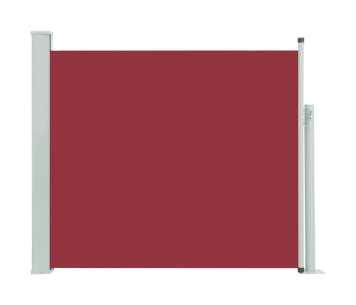 Toldo lateral retráctil de jardín rojo 100x300 cm