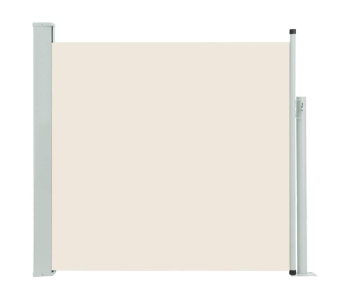 Toldo lateral retráctil de jardín color crema 140x500 cm