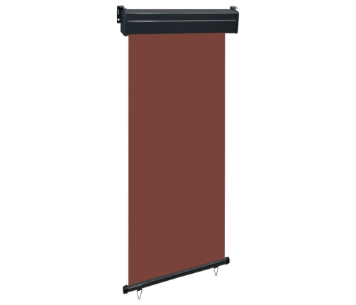 Toldo lateral de balcón marrón 85x250 cm