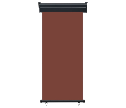 Toldo lateral de balcón marrón 85x250 cm