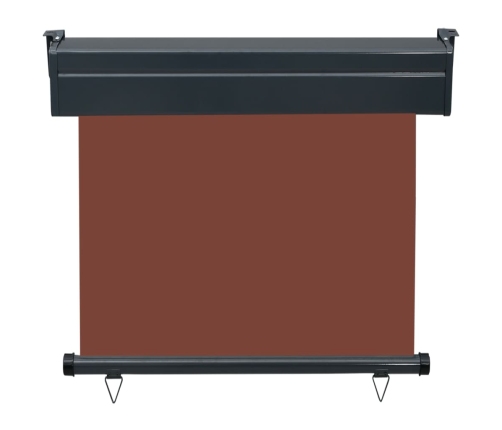 Toldo lateral de balcón marrón 85x250 cm