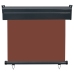 Toldo lateral de balcón marrón 85x250 cm