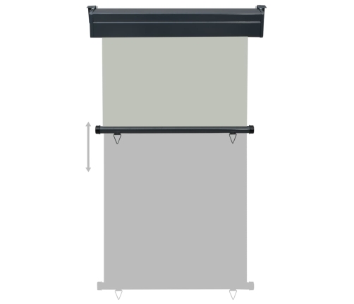 Toldo lateral de balcón gris 105x250 cm
