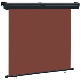 Toldo lateral de balcón marrón 165x250 cm