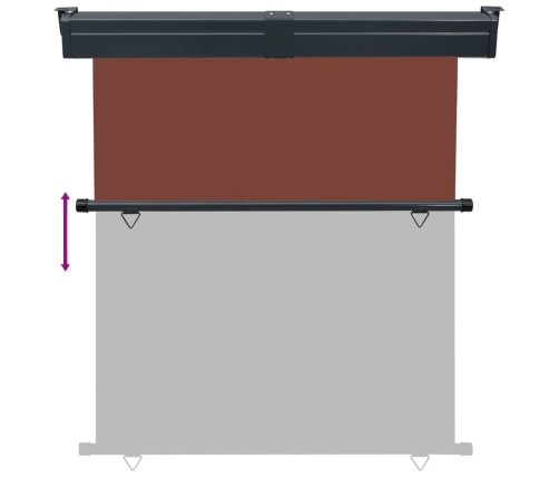 Toldo lateral de balcón marrón 165x250 cm